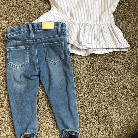Zara Baby Girl Skinny Jeans & Top Outfit - Picture 6 of 6